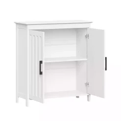 Kirklands Home Wood 2-Door Storage Cabinet White New