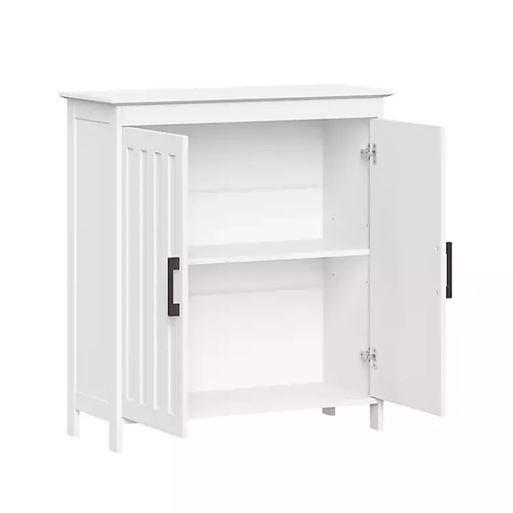 Kirklands Home Wood 2-Door Storage Cabinet White New