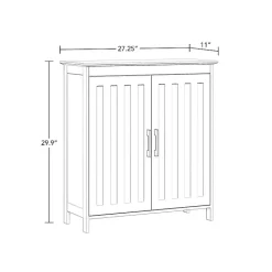 Kirklands Home Wood 2-Door Storage Cabinet White New