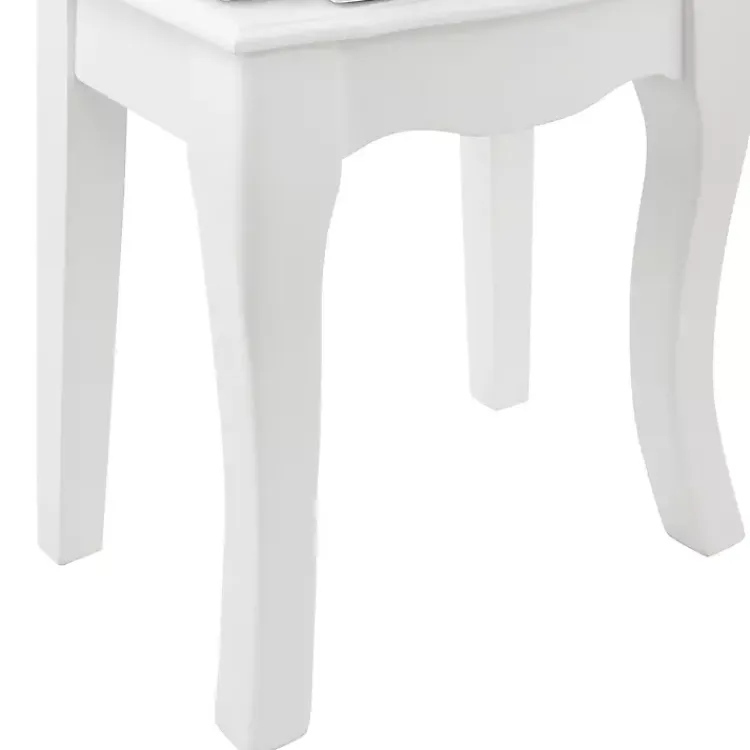 Kirklands Home Wood 4-Drawer Elena Jewelry Armoire White Clearance