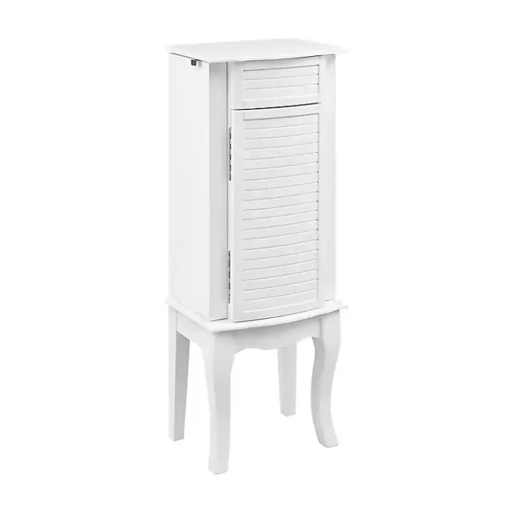 Kirklands Home Wood 4-Drawer Elena Jewelry Armoire White Clearance