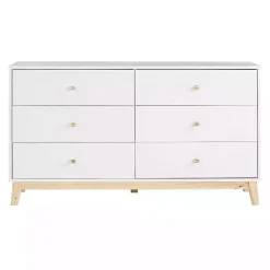 Kirklands Home Wood 6-Drawer Footed Dresser White Sale