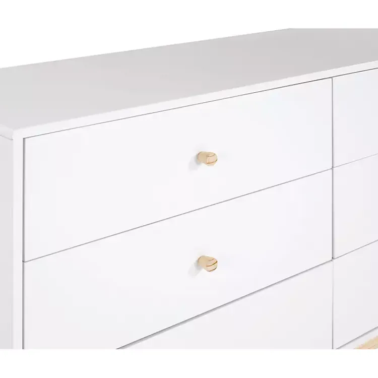 Kirklands Home Wood 6-Drawer Footed Dresser White Sale