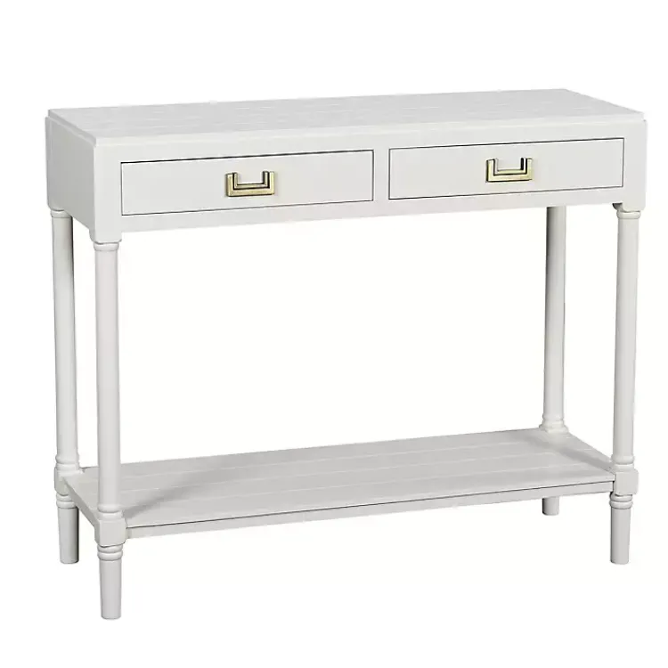 Kirklands Home Wood 2-Drawer Layla Console Table White