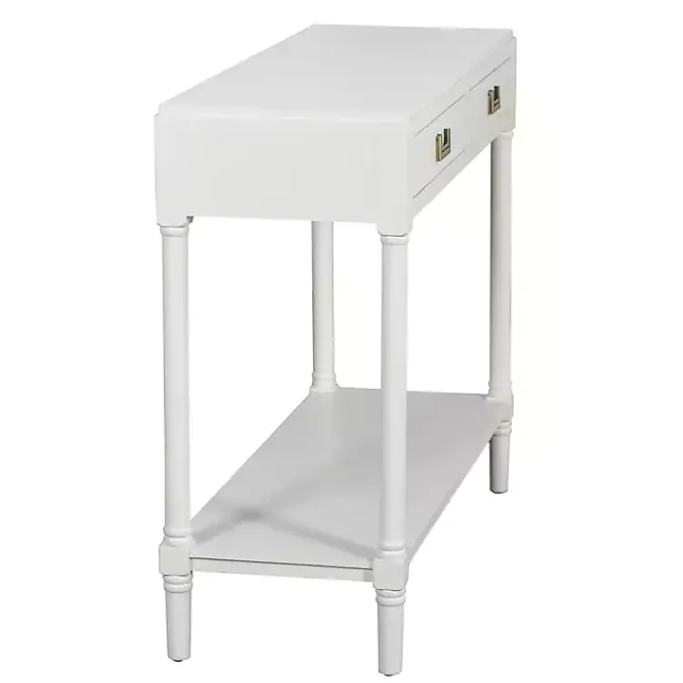 Kirklands Home Wood 2-Drawer Layla Console Table White