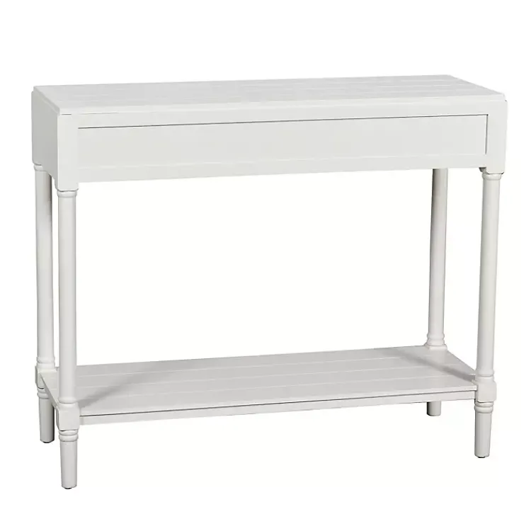 Kirklands Home Wood 2-Drawer Layla Console Table White