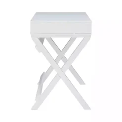 Kirklands Home Wood 2-Drawer X-Frame Desk White Hot