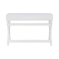 Kirklands Home Wood 2-Drawer X-Frame Desk White Hot