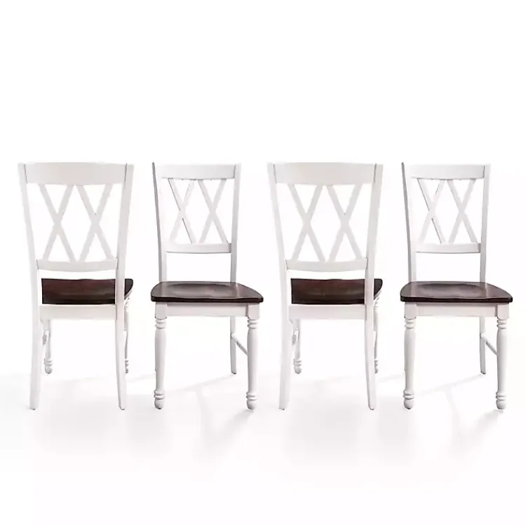 Kirklands Home Wood Farmhouse Dining Chairs, Set of 4 White Online