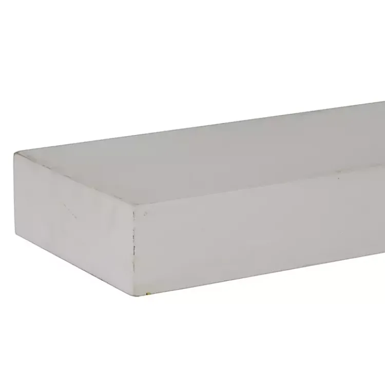 Kirklands Home Wood Floating Shelves, Set of 3 White Clearance