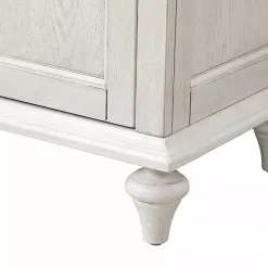 Kirklands Home Wood Glass Door Sideboard Cabinet White Hot