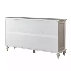 Kirklands Home Wood Glass Door Sideboard Cabinet White Hot