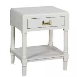 Kirklands Home Wood Layla Accent Table White Outlet