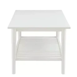 Kirklands Home White Wood Midcentury Coffee Table Sale