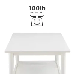 Kirklands Home White Wood Midcentury Coffee Table Sale