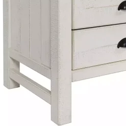 Kirklands Home Wood Open Shelf Nightstand White Discount