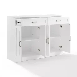 Kirklands Home Wood Panel 4-Door Cabinet White Discount