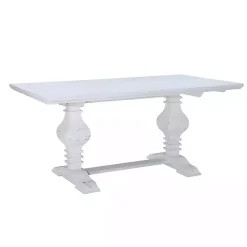 Kirklands Home Wood Pedestal Dining Table White Clearance