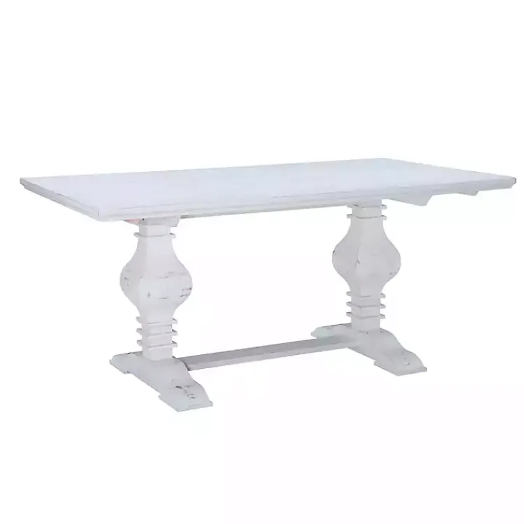 Kirklands Home Wood Pedestal Dining Table White Clearance