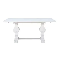 Kirklands Home Wood Pedestal Dining Table White Clearance