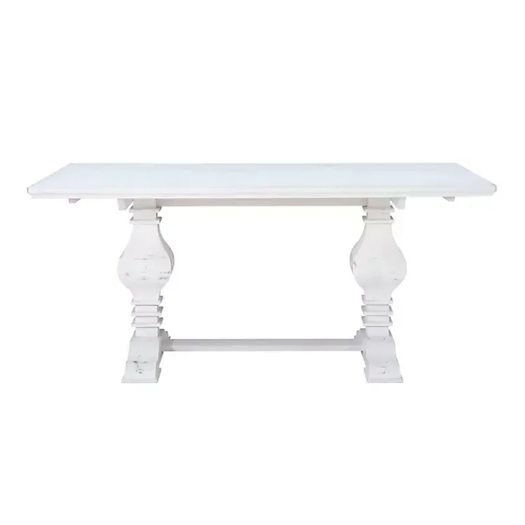 Kirklands Home Wood Pedestal Dining Table White Clearance