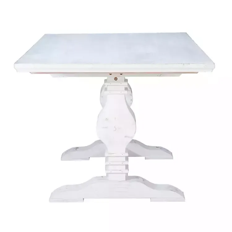 Kirklands Home Wood Pedestal Dining Table White Clearance