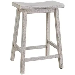 Kirklands Home Wood Rectangular Counter Stools, Set of 2 White Best