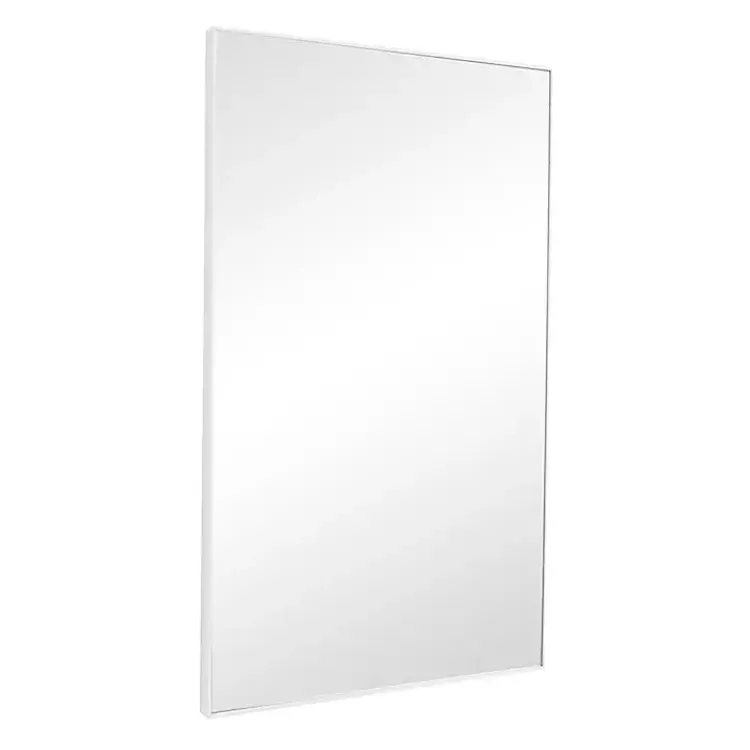 Kirklands Home White Wood Rectangular Wall Mirror, 24x40 in. Clearance