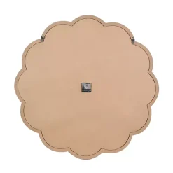 Kirklands Home White Wood Scalloped Frame Wall Clock Outlet