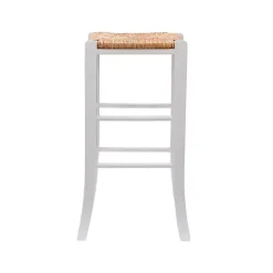 Kirklands Home White Wood Seagrass Backless 2-pc. Bar Stool Set Tan Discount