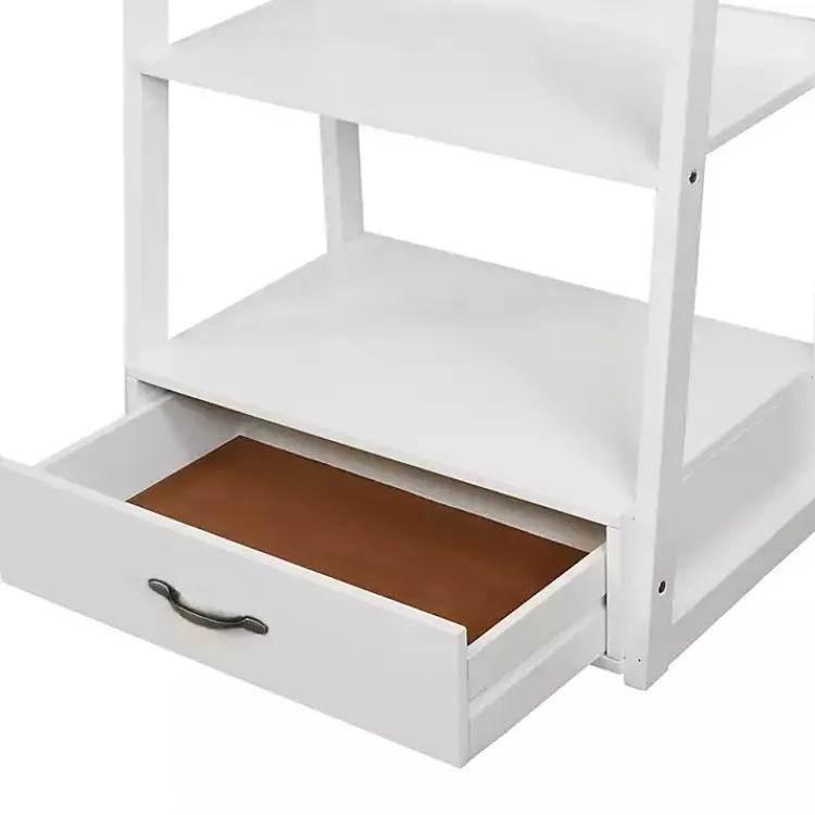 Kirklands Home Wood 5-Shelf Leaning Bookshelf White Online
