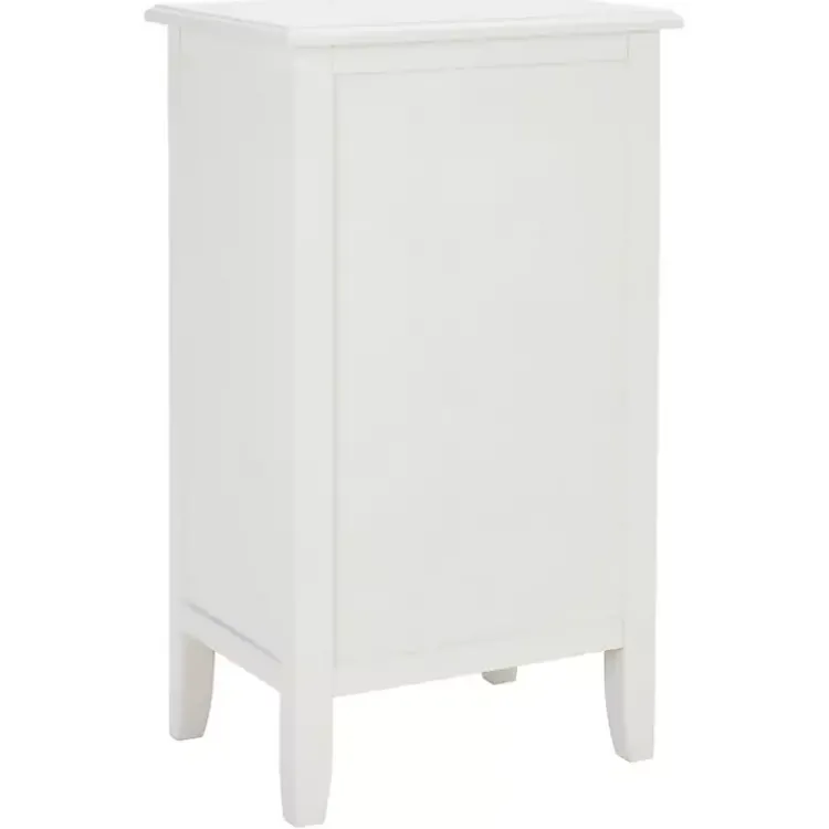 Kirklands Home Wood Side Table with Baskets White Best