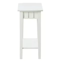 Kirklands Home Wood Slat Accent Table White Outlet
