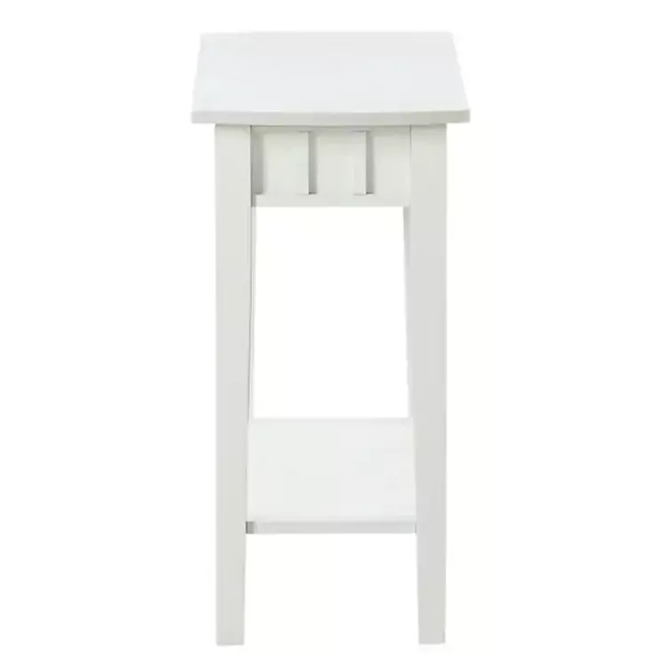 Kirklands Home Wood Slat Accent Table White Outlet