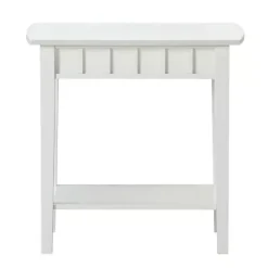 Kirklands Home Wood Slat Accent Table White Outlet