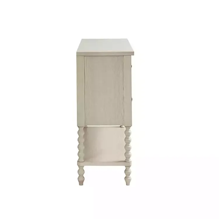 Kirklands Home Wood Turned Legs 2-Drawer Chest White Hot