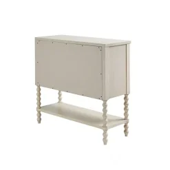 Kirklands Home Wood Turned Legs 2-Drawer Chest White Hot
