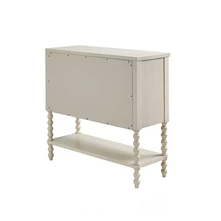 Kirklands Home Wood Turned Legs 2-Drawer Chest White Hot