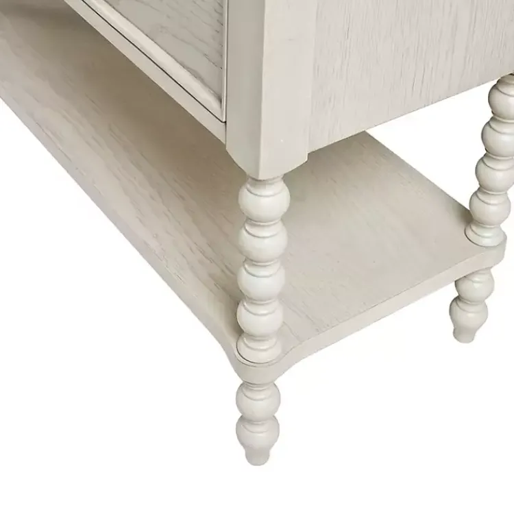 Kirklands Home Wood Turned Legs 2-Drawer Chest White Hot