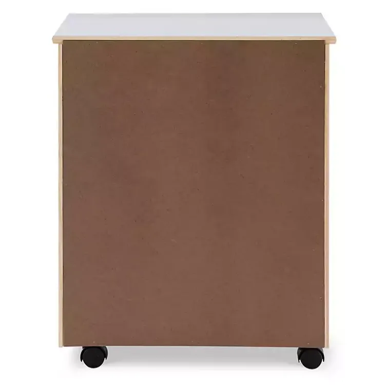 Kirklands Home Wood Wide 6-Drawer Cary Storage Cart White Best