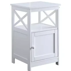 Kirklands Home Wood X Sides Storage Accent Table White Online