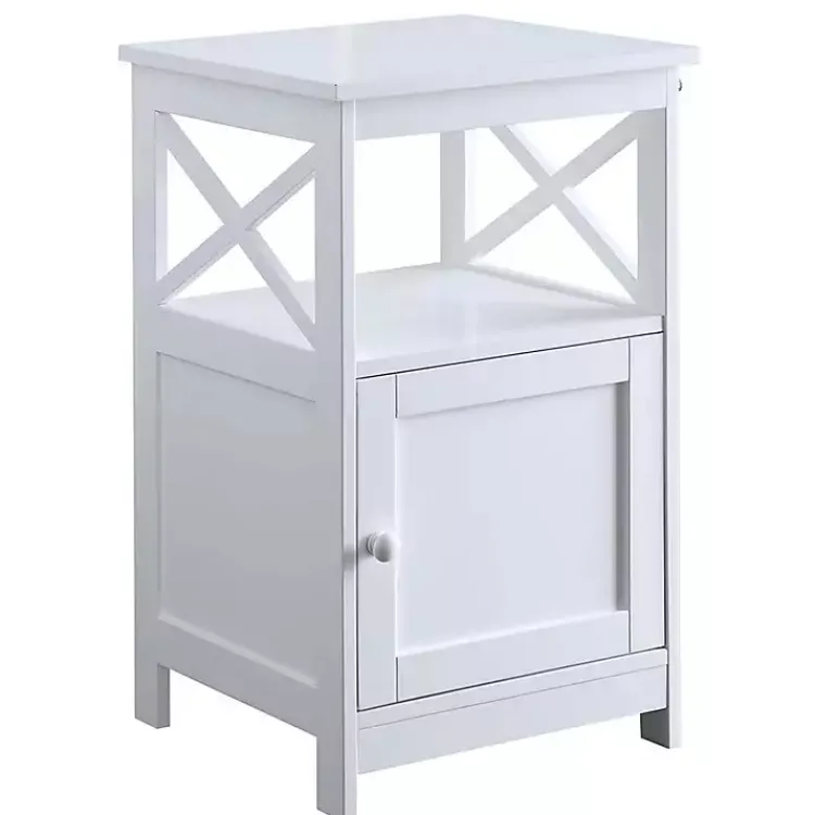 Kirklands Home Wood X Sides Storage Accent Table White Online