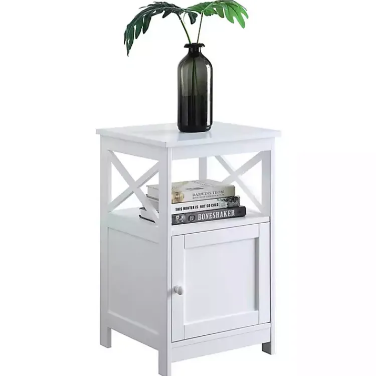 Kirklands Home Wood X Sides Storage Accent Table White Online