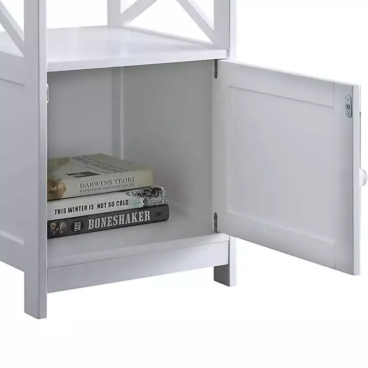 Kirklands Home Wood X Sides Storage Accent Table White Online