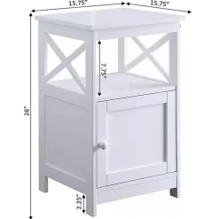 Kirklands Home Wood X Sides Storage Accent Table White Online