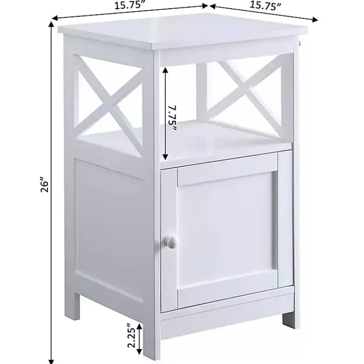 Kirklands Home Wood X Sides Storage Accent Table White Online