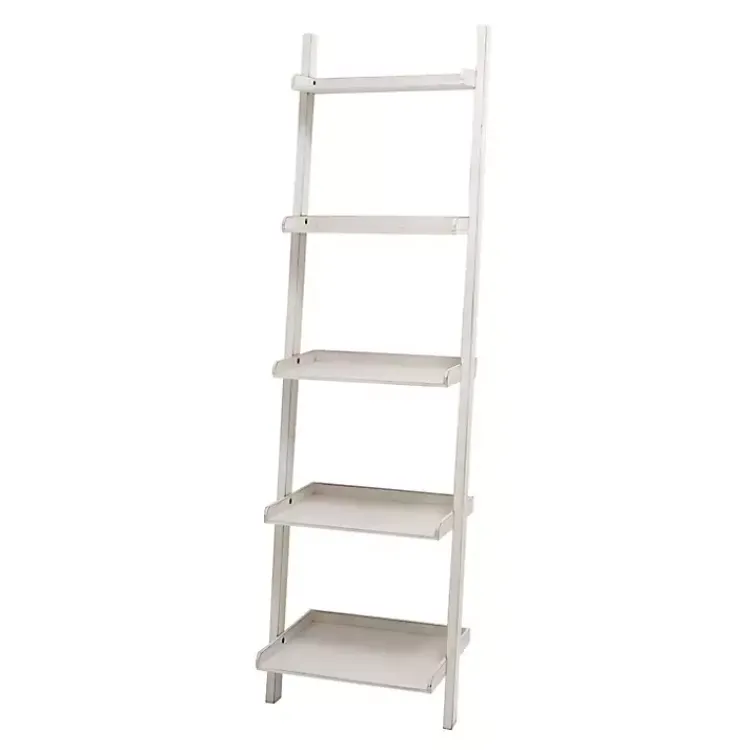 Kirklands Home Wooden Leaning Shelf White