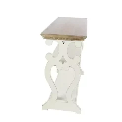 Kirklands Home Wooden 2-Shelf Console Table White New