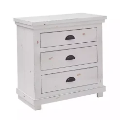 Kirklands Home Wooden Willow Nightstand White
