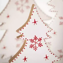 Christmas Decorations>Kirklands Home White Woodland Snowflake Christmas Trees, Set of 3